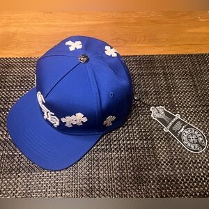 Chrome Hearts CH Cross Patch Baseball Hat ‘Blue’